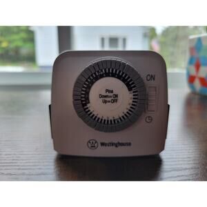 Westinghouse TM425 (01199) White 2-Outlet 24-Hr Mechanical Timer - Indoor -Works